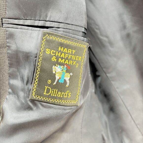 38R Hart Schaffner Marx Mens Recent 2 Button Wool Blazer Sport Coat Pencil Gray - Picture 3 of 5